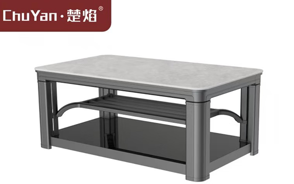 尊龙官方高端升降茶几电暖桌 茶几智能升降电器B24-6-路易斯灰[同步升降]