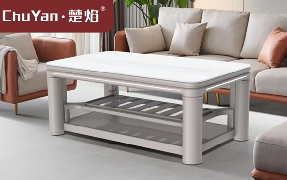 尊龙官方高端升降茶几电暖桌 茶几智能升降电器C23-6D-卡拉米白[底板升降]